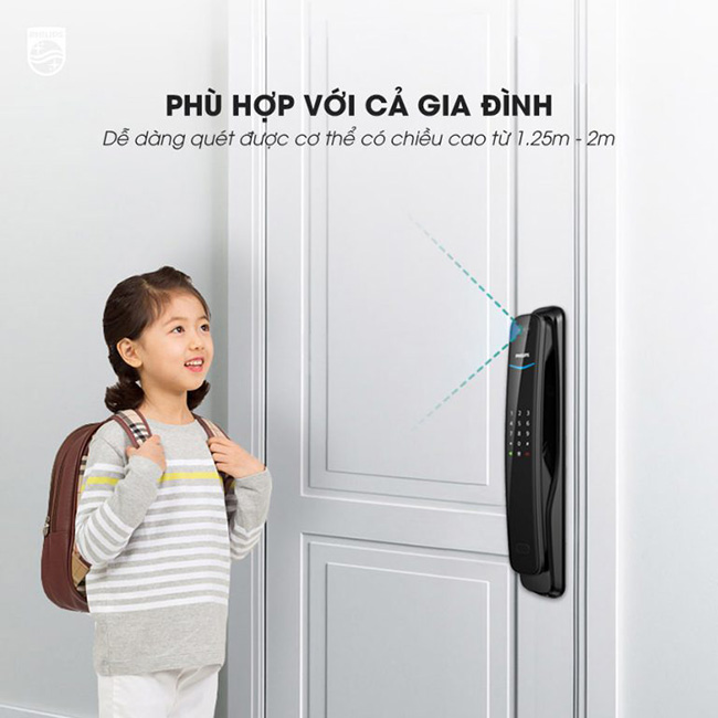 Thiết bị smarthome - Khóa cửa thông minh Philips DDL702 nhận diện khuôn mặt 5