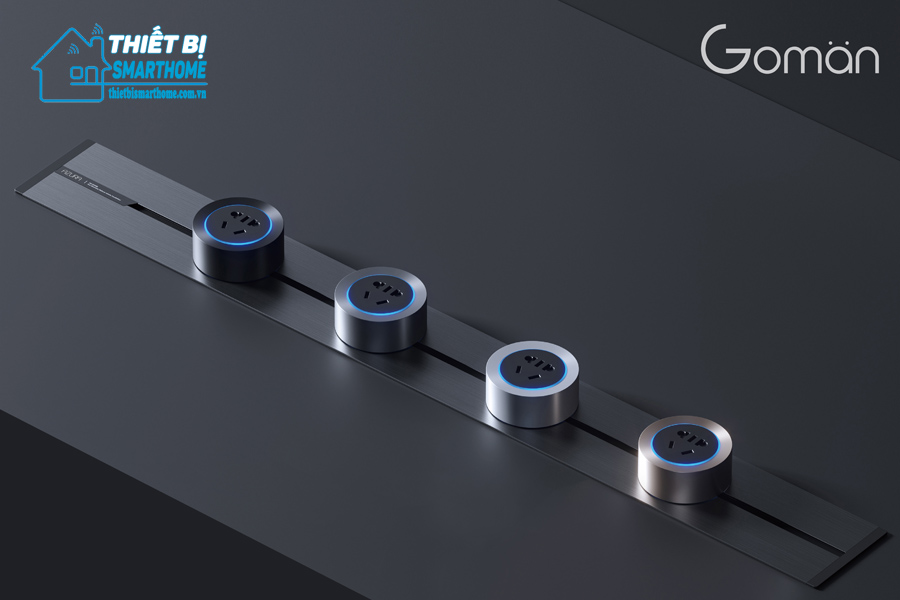 Bộ ổ cắm ray thanh trượt thông minh Goman - Thiết Bị Smarthome Bộ Ổ Cắm Ray Thanh Trượt Thông Minh Goman - Thiết Bị Smarthome