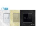 Thiết bị smarthome - Công tắc đèn cảm ứng mặt nhôm ba nút Goman