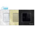 Thiết bị smarthome - Công tắc đèn cảm ứng mặt nhôm hai nút Goman