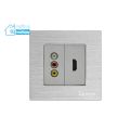 Thiết bị smarthome - Ổ cắm Jack cổng TV, AV, HDMI, Net, Loa, đồng trục Goman