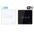 Thiết Bị Smarthome - Công tắc cảm ứng Wifi mặt vuông ba nút Goman