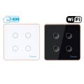 Thiết Bị Smarthome - Công tắc cảm ứng Wifi mặt vuông bốn nút Goman