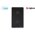 Thiết bị smarthome - Công tắc cảm ứng zigbee 2 nút Goman GM-ZB332 – US Series 2