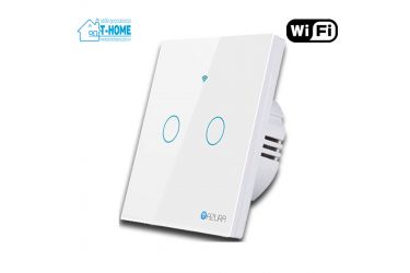 Thiết bị smarthome - Công tắc thông minh wifi Azura 2 nút mặt vuông