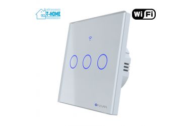 Thiết bị smarthome - Công tắc thông minh wifi Azura 3 nút mặt vuông