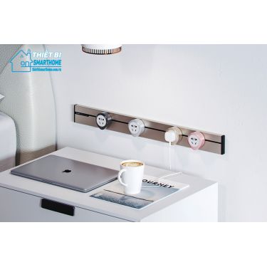 Thietbismarthome.com.vn - Bộ ổ cắm ray thanh trượt thông minh Goman 6