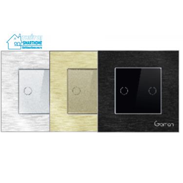 Thiết bị smarthome - Công tắc đèn cảm ứng mặt nhôm hai nút Goman
