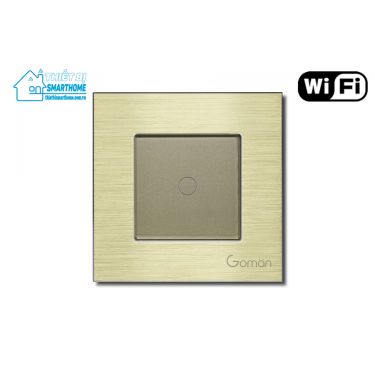 Thiết bị smarthome - Công tắc đèn Wifi mặt nhôm một nút Goman