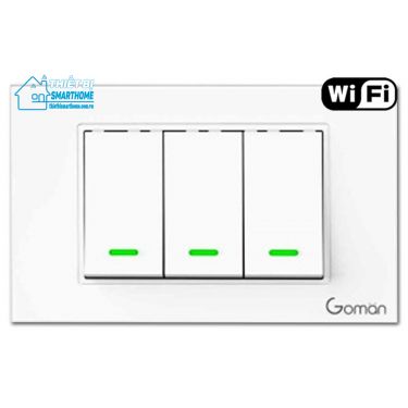 Thiết bị smarthome - Công tắc đèn Wifi cổ điển 3 nút Goman