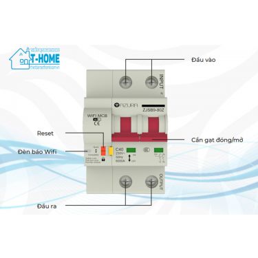 Thiết bị smarthome T-Home - CB thông minh WIFI 1 pha 20A Azura 1