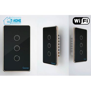 Thiết bị smarthome - Công tắc cảm ứng wifi 3 nút Goman GM-W443 - 1