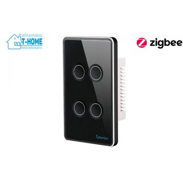 Thiết bị smarthome - Công tắc cảm ứng zigbee 4 nút Goman GM-ZB333 – US Series 2