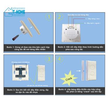 Thiết bị smarthome - Công tắc thông minh wifi Azura 3 nút mặt vuông 4