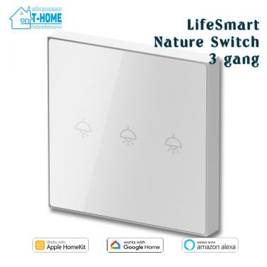 THome - Công tắc thông minh LifeSmart Nature 3 nút LS220 trắng