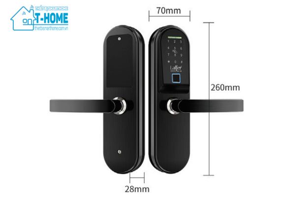 Thiết Bị Smarthome - Khóa cửa thông minh 5 IN 1 Laffer LX06 - black