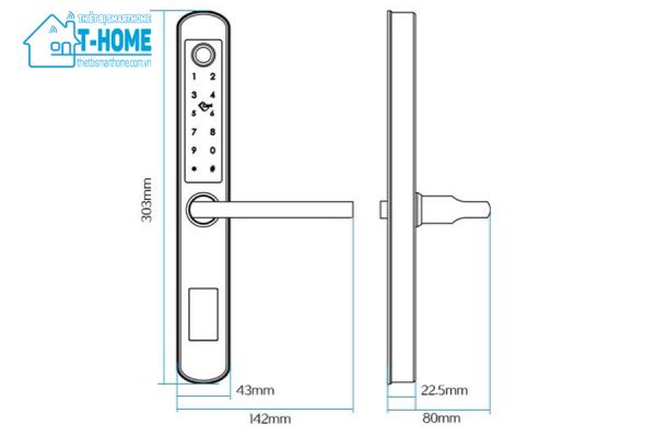 Thiết bị smarthome - Khóa cửa thông minh 5 in 1 Laffer XF19B - 2