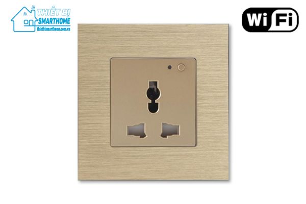 Thiết bị smarthome - ổ cắm điện wifi thông minh - vàng