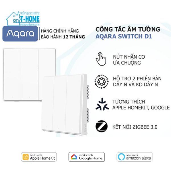 Thiết bị smarthome - Công tắc thông minh Aqara D1 - 2