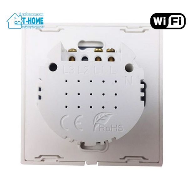 Thiết bị smarthome - Công tắc thông minh wifi Azura 1 nút mặt vuông 3