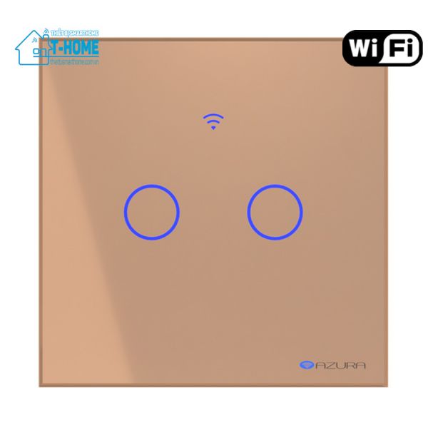 Thiết bị smarthome - Công tắc thông minh wifi Azura 2 nút mặt vuông 1