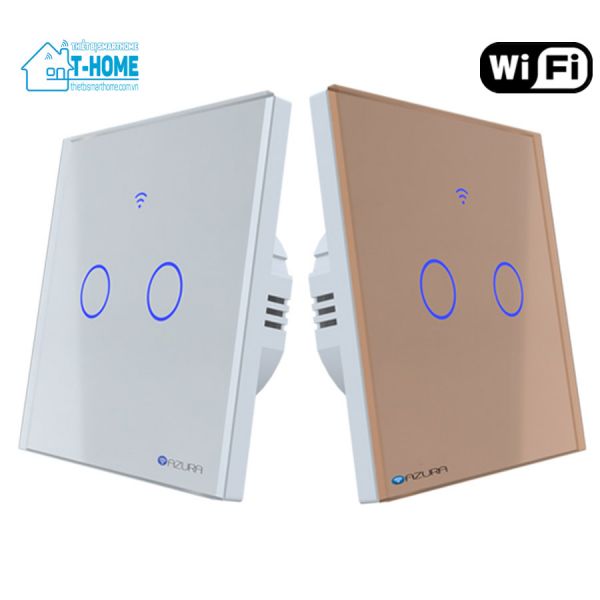 Thiết bị smarthome - Công tắc thông minh wifi Azura 2 nút mặt vuông 2