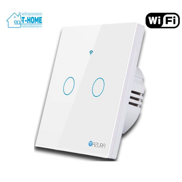 Thiết bị smarthome - Công tắc thông minh wifi Azura 2 nút mặt vuông