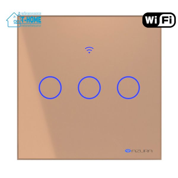 Thiết bị smarthome - Công tắc thông minh wifi Azura 3 nút mặt vuông 2