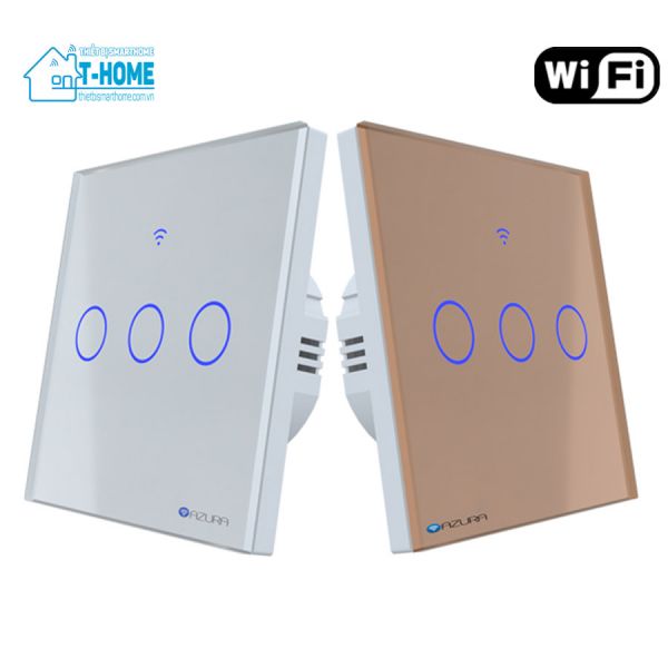 Thiết bị smarthome - Công tắc thông minh wifi Azura 3 nút mặt vuông 1