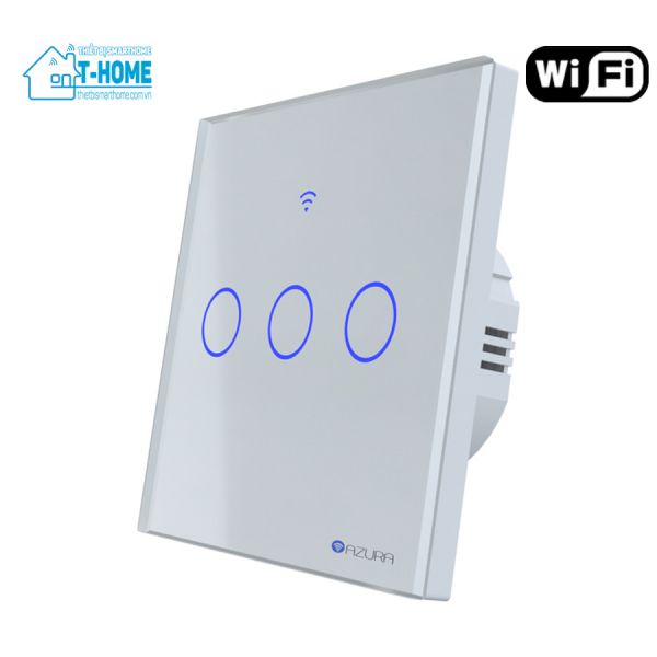 Thiết bị smarthome - Công tắc thông minh wifi Azura 3 nút mặt vuông