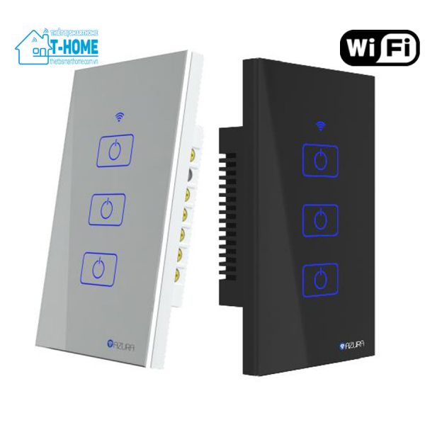 Thiết bị smarthome - Công tắc thông minh wifi Azura 3 nút 2