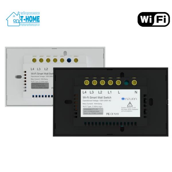 Thiết bị smarthome - Công tắc thông minh wifi Azura 4 nút 3