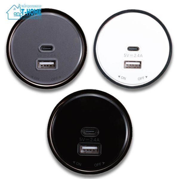 Thome - Ổ cắm USB dùng cho thanh ray trượt Klass