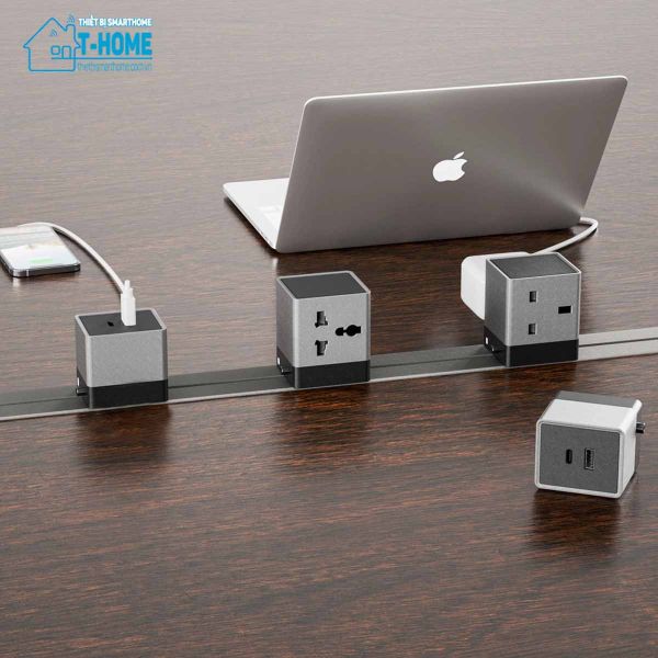 Thiết bị smarthome - Ổ cắm điện cho thanh ray âm bàn Joye - 4