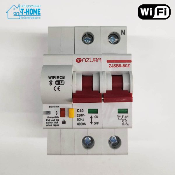 Thiết bị smarthome T-Home - CB thông minh WIFI 1 pha 40A Azura