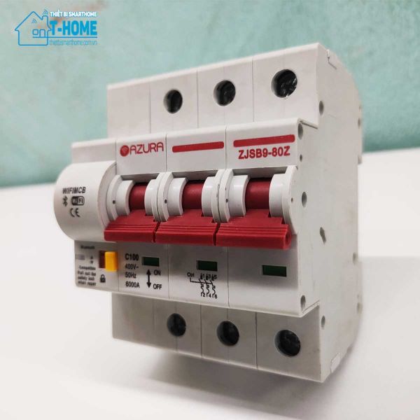 Thiết bị smarthome T-Home - CB thông minh WIFI 3 pha 100A Azura - 3