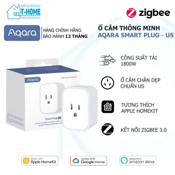 Thiết bị smarthome - Ổ cắm điện thông minh Aqara Smart Plug ZNCZ12LM - 1