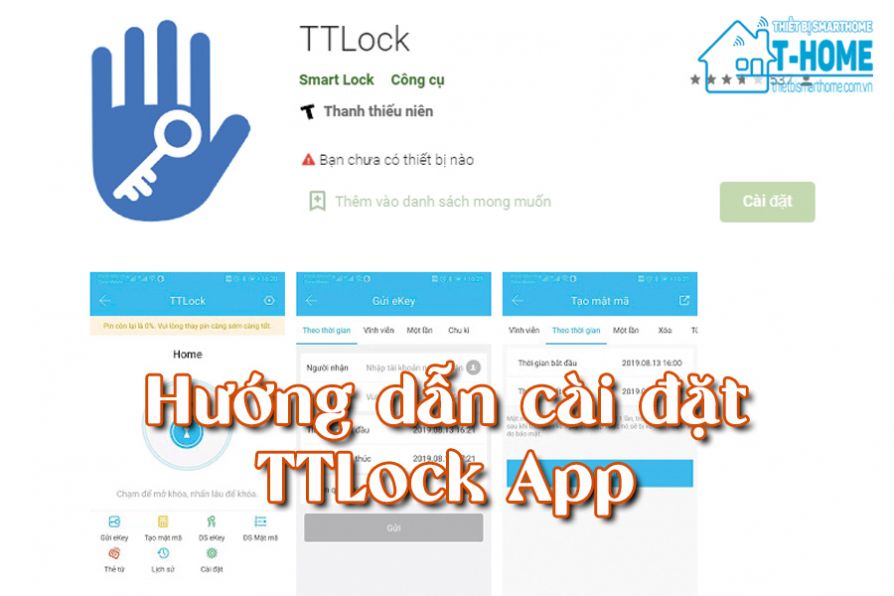 Thiết Bị Smarthome - Hướng dẫn cài đặt ứng dụng TTLock